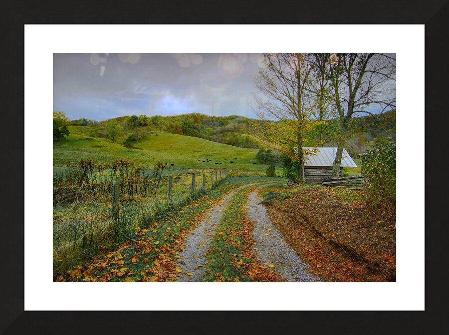 Hot Springs Virginia Farm Cabin Picture Frame print