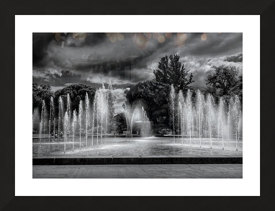Frankfurt Botanical and Palmengarten Fountains Picture Frame print