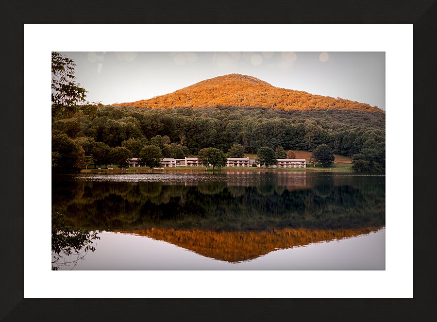 Peaks of Otter Lodge Flat Top Mountain Picture Frame print