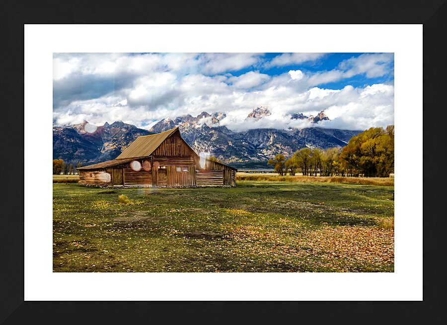 Grand Teton Moulton Mormon Barn Picture Frame print