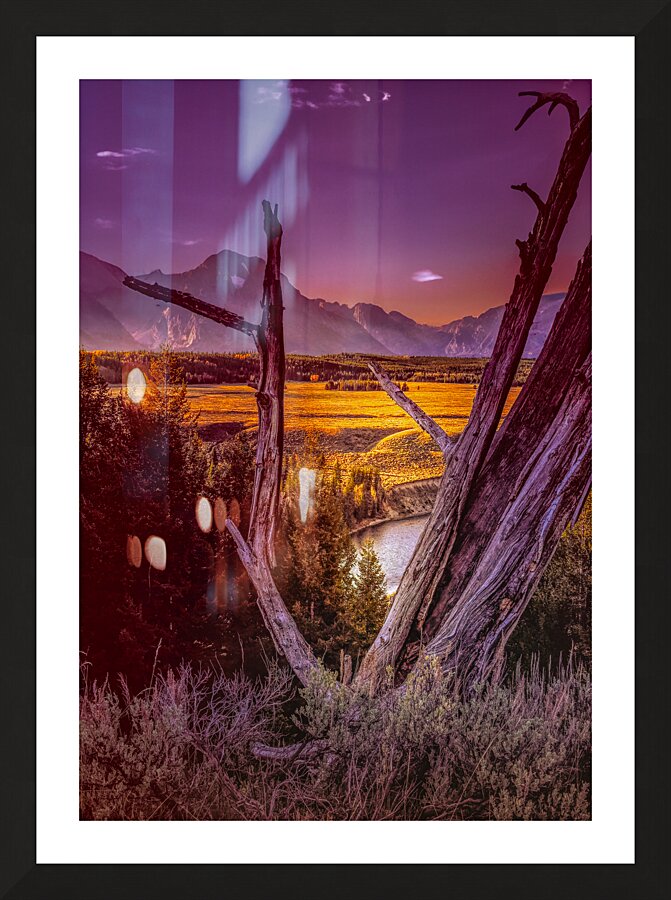 Teton Snake River Overlook Sunset Picture Frame print