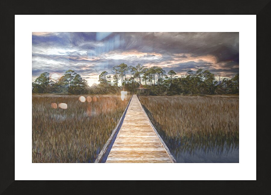 Hunting Island Marsh Walk Picture Frame print