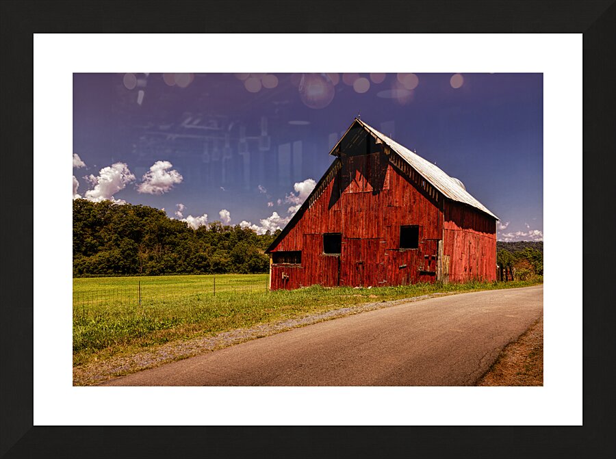 Old West Virginia Red Barn Picture Frame print