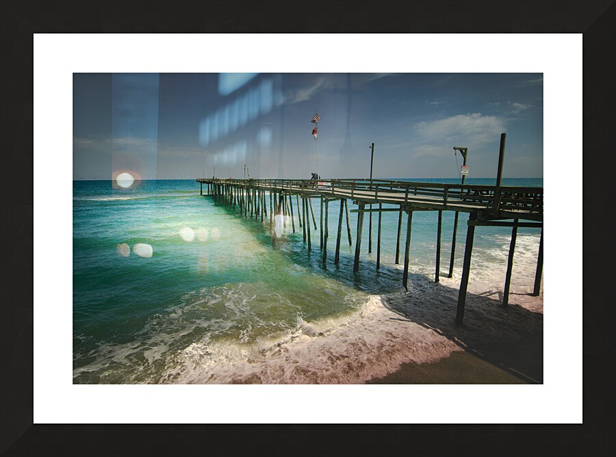 Nags Head Fishing Pier Picture Frame print