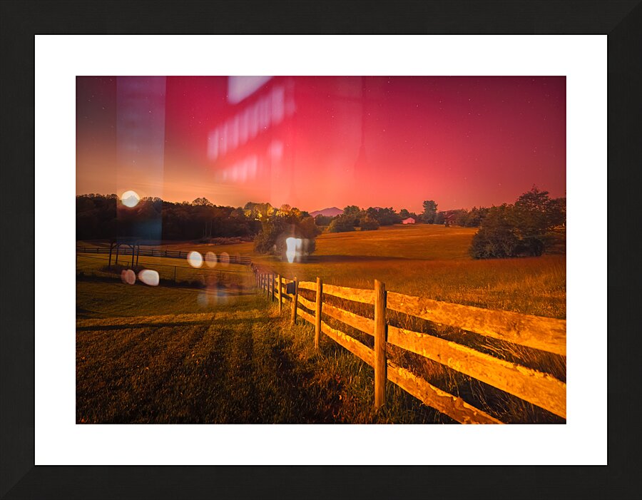 Leading the Way to Farm Aurora Picture Frame print