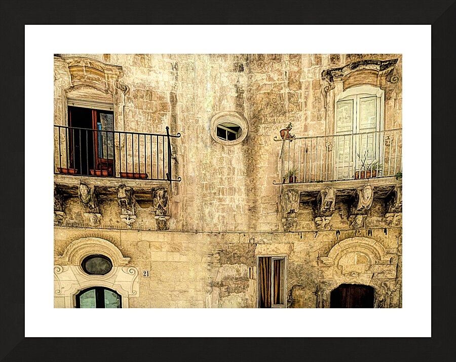Pulgia Four Ancient Doors in Lecce Picture Frame print