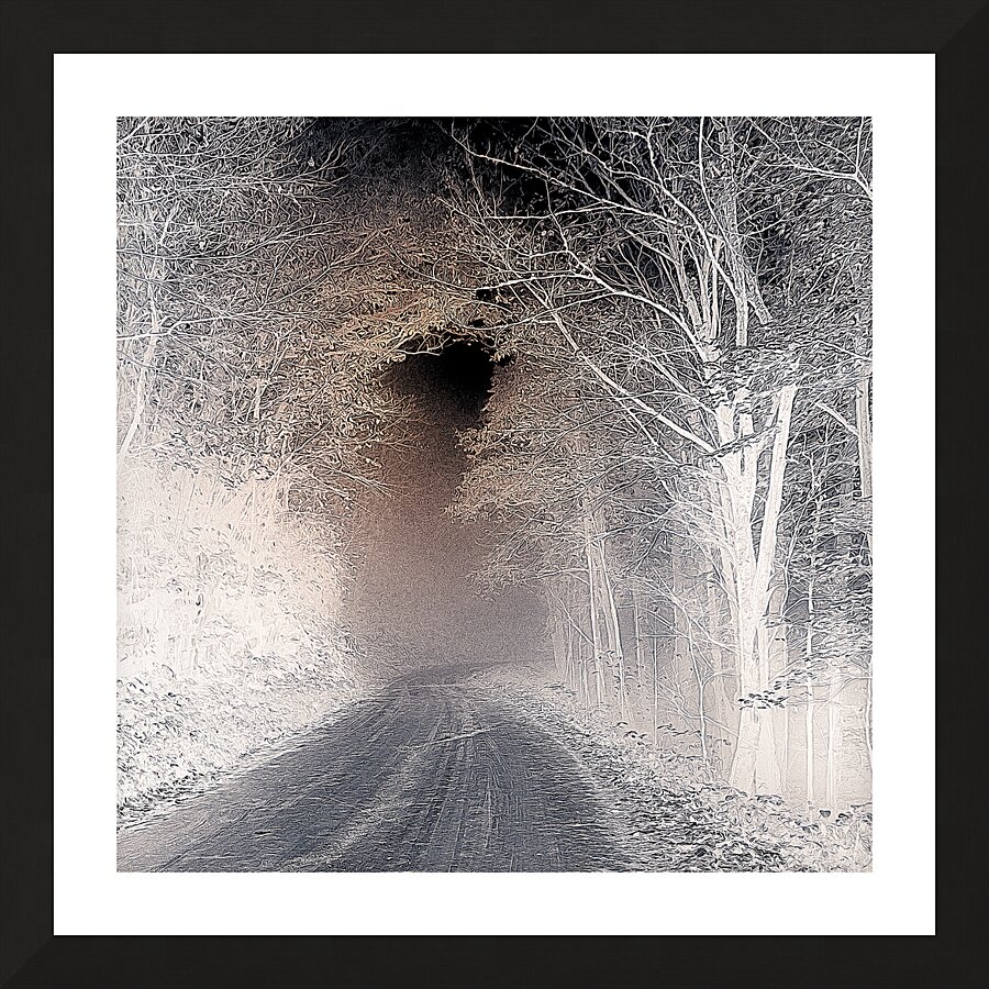 Down the Ominous Tunnel Picture Frame print