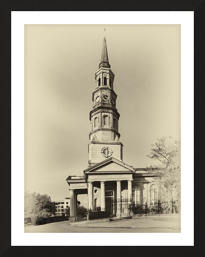 Old Charleston Church  Picture Frame print