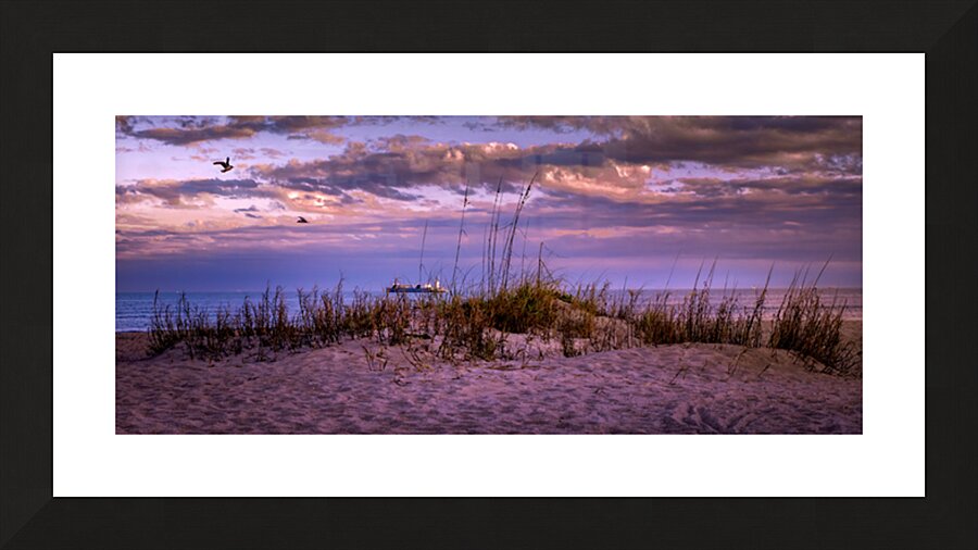 Port of Canaveral Container Ships Sunset Picture Frame print