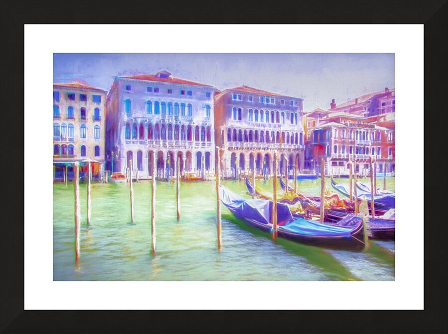 Venice Grand Canal Gondolas Picture Frame print
