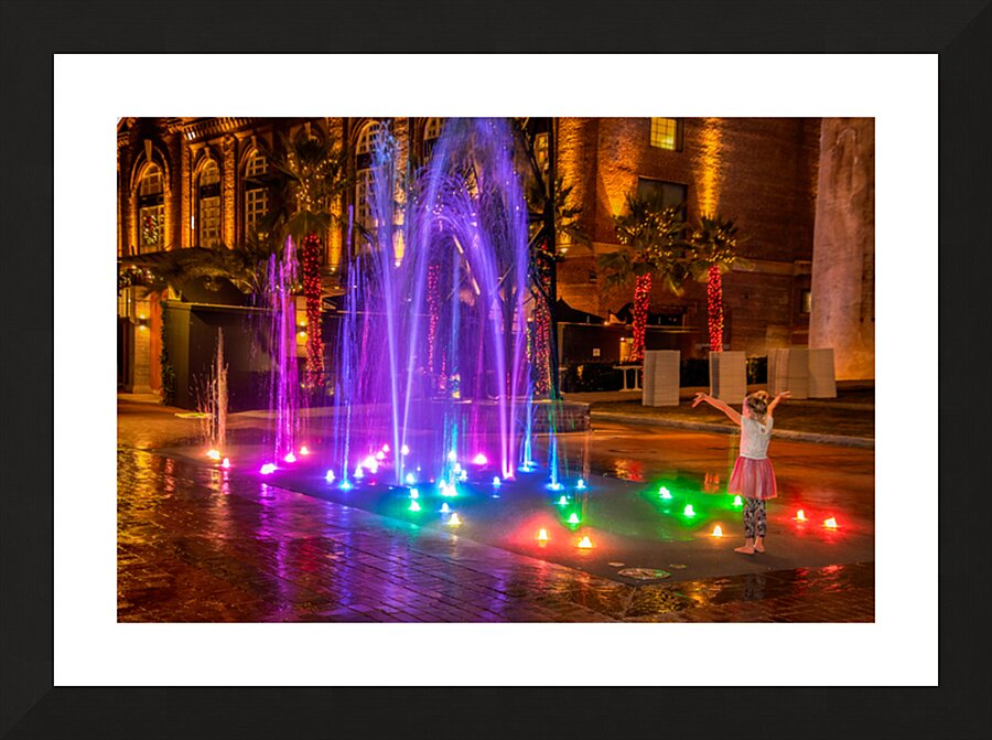 Christmas Magic on the Savannah Riverfront Walk Picture Frame print