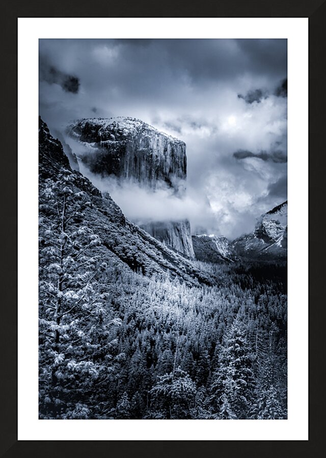 Yosemite El Capitan in Blue Picture Frame print
