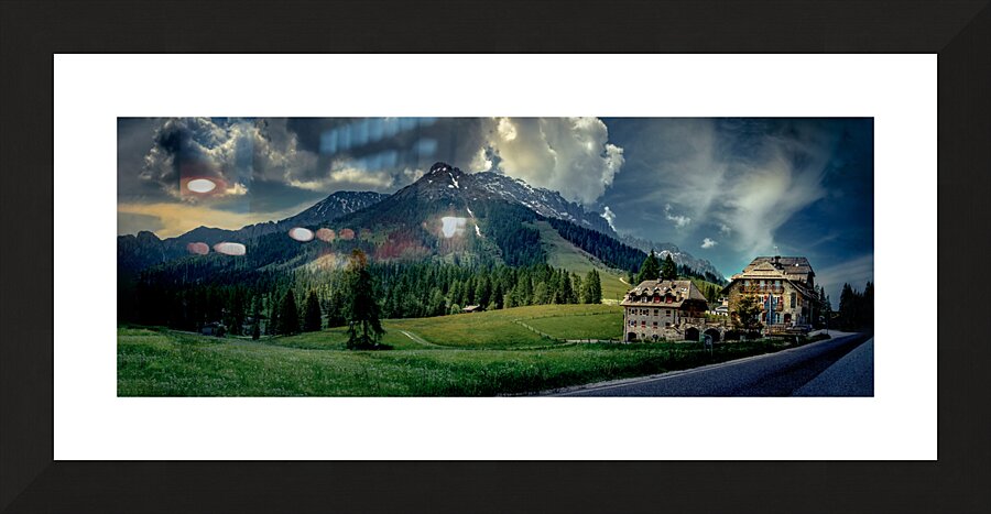 Nova Levente Hotel Val di Fassa Landscape Picture Frame print