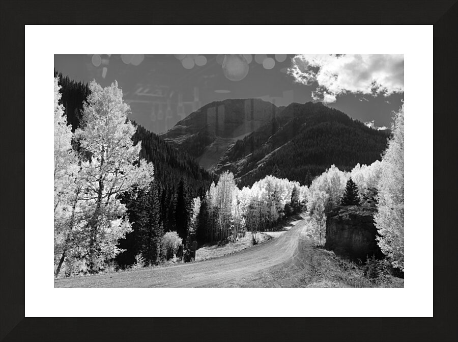 Colorado Back Roads Silhouette Picture Frame print