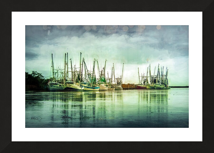 Georgia Shrimper Boats Picture Frame print