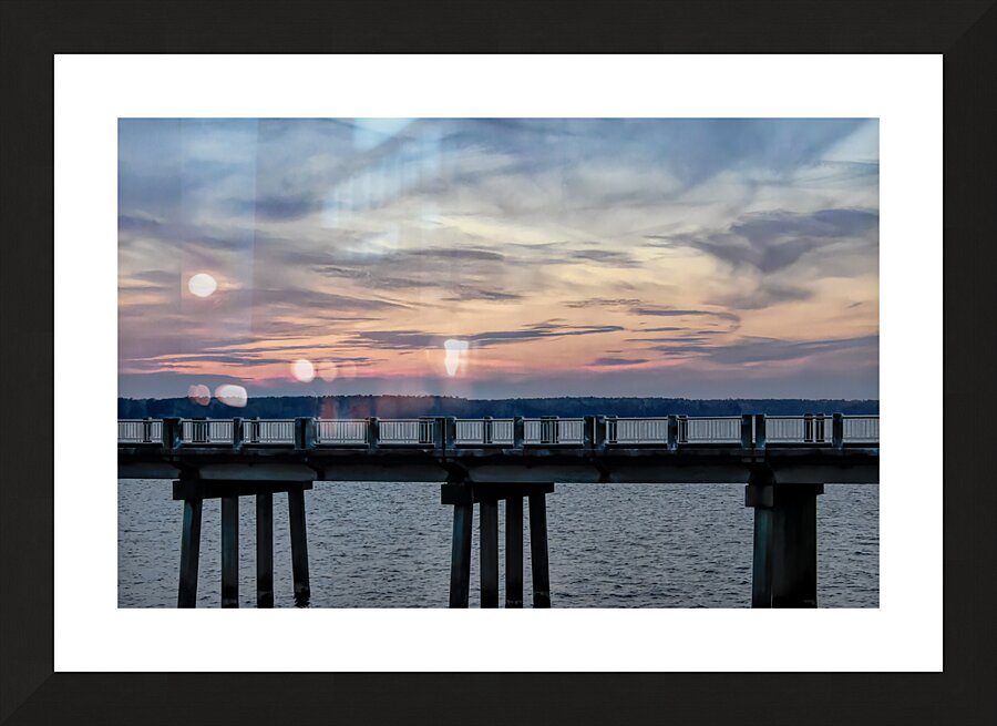 Lake Marion Bridge Sunset Picture Frame print