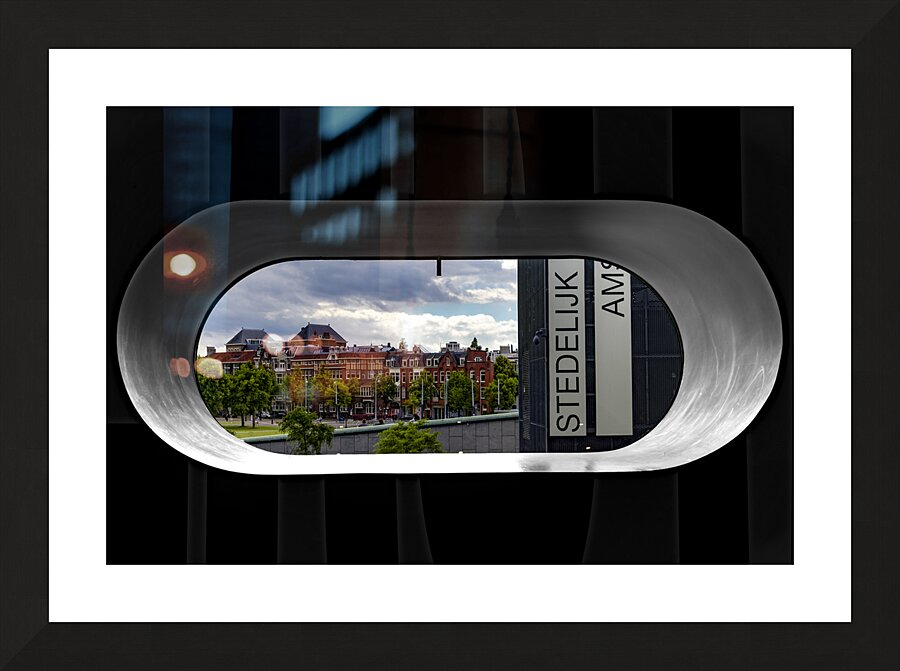 Stedelijk Museum Window in Amsterdam Picture Frame print