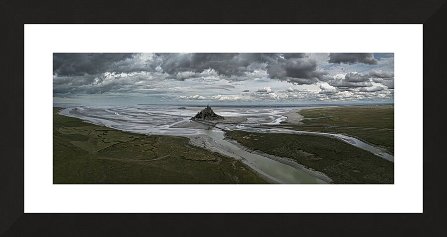 Mont  Saint Michel Overhead Panorama Picture Frame print