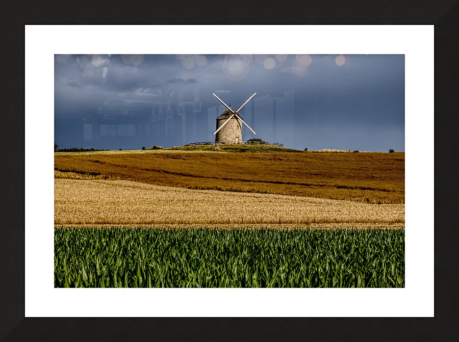 Mont Saint Michel Moulin de Moidrey Windmill  Picture Frame print