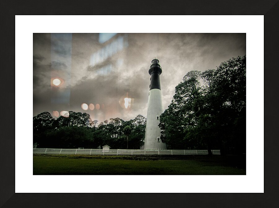Hunting Island Lighthouse Hurricane Coming Picture Frame print