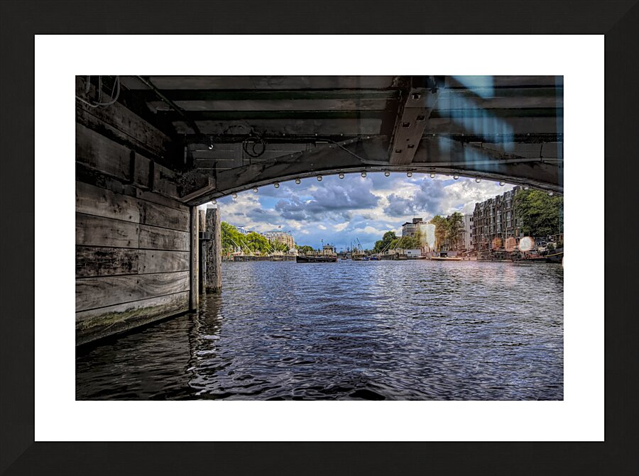 Amsterdam Bridge Framing Canal Picture Frame print