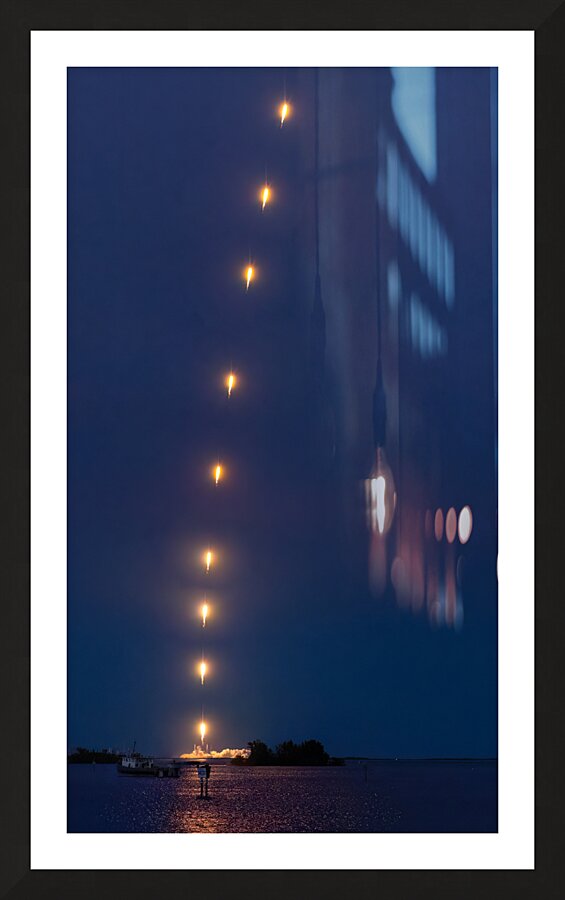 Space X Starlink Launch Florida  Picture Frame print
