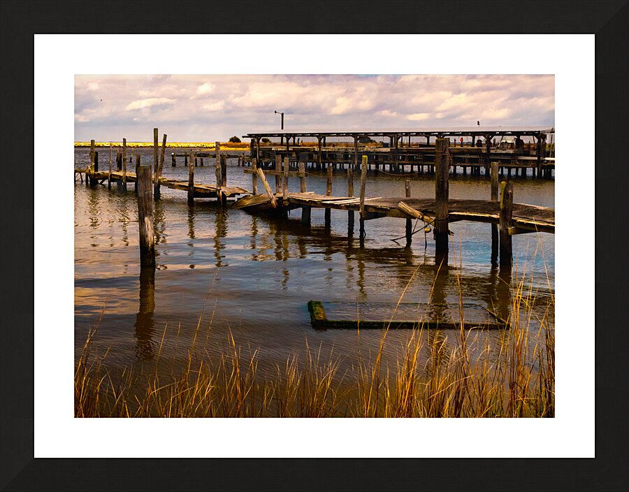 Dilapidated Old Dock Picture Frame print