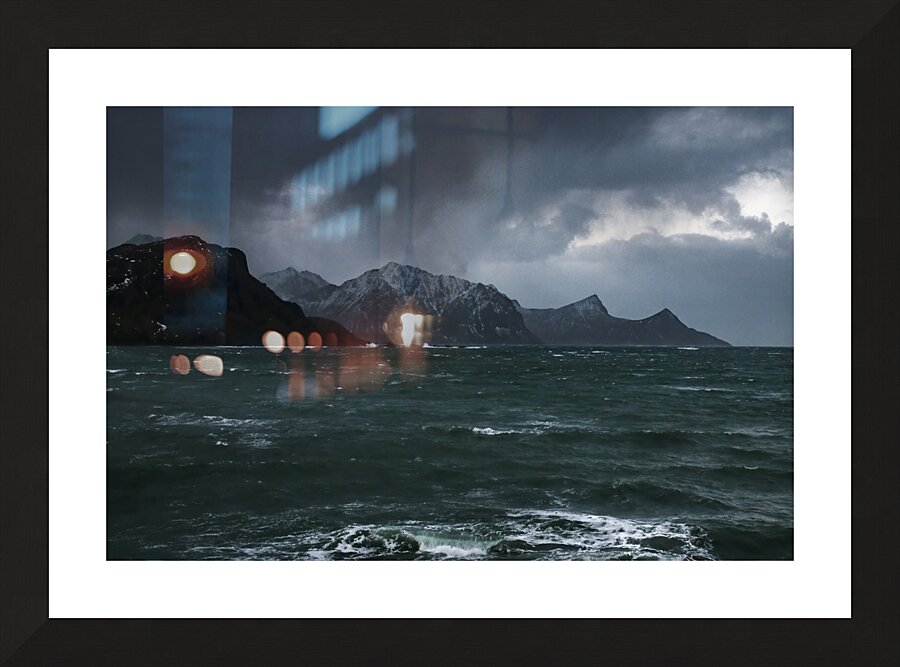 Lofoten Gale Wind sand Rocky Coastline Picture Frame print