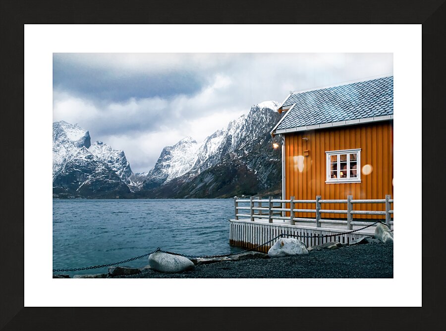 All About the View from the Ochre Rorbu Picture Frame print