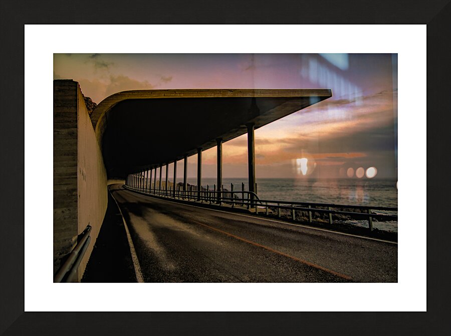 Reine Akkarvikodden Rasteplass Tunnel Picture Frame print