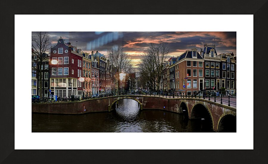Leidsegracht and Keizersgracht Canals Picture Frame print