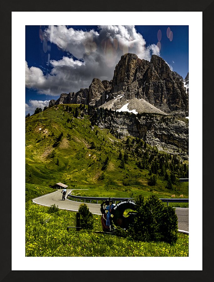 Val Gardena Mountain Sign Picture Frame print