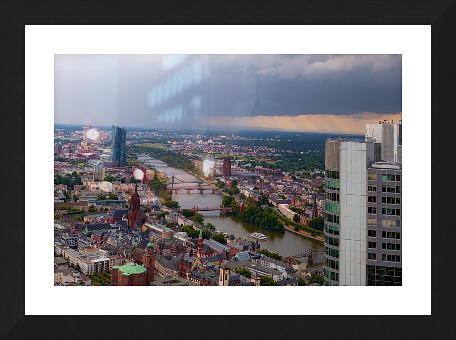 Frankfurt am Main Sunbeams Picture Frame print