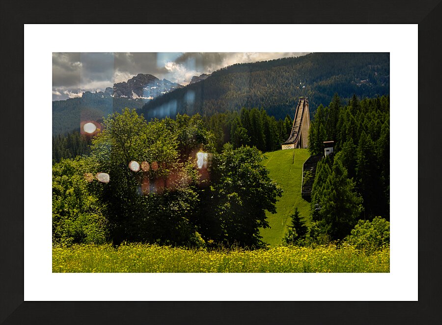 Cortina dAmpezzo Ski Jump Picture Frame print
