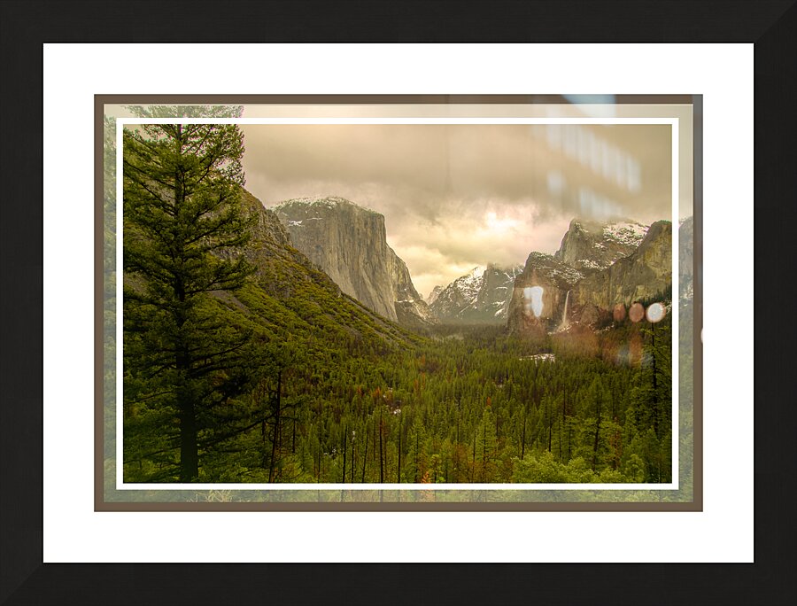 Bordered Yosemite Tunnel View Picture Frame print