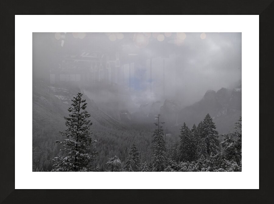 Foggy Yosemite in Winter Picture Frame print