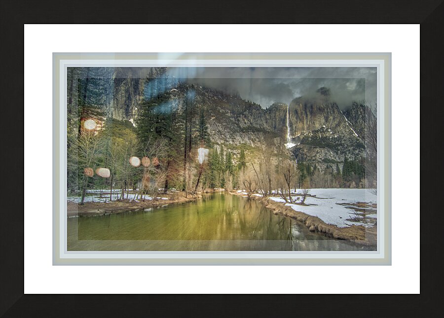 Bordered Yosemite Tunnel View Picture Frame print
