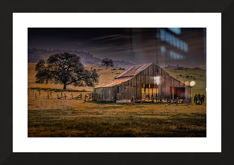 Mariposa County Farm Picture Frame print