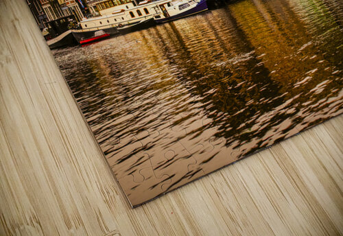 Amsterdam River Reflections at Sunset Norma Brandsberg Photography puzzle
