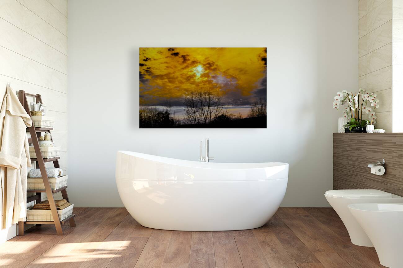 Winter Weather Fire in the Sky Reproduction