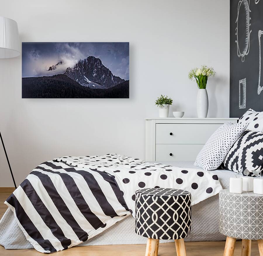 Dolomite Skyline Sunset Sesto  at Night Reproduction