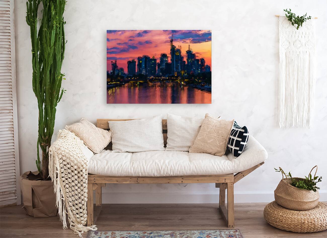 Frankfurt Germany Skyline Abstract Reproduction