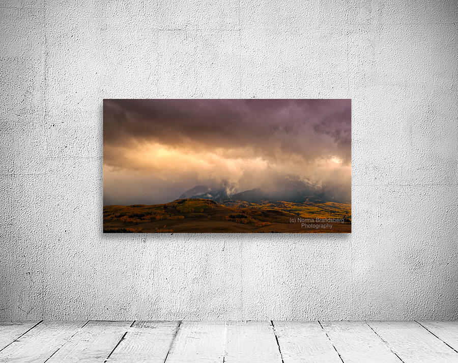 Meandering Sunset Mountain Illuminations  Wall Preview