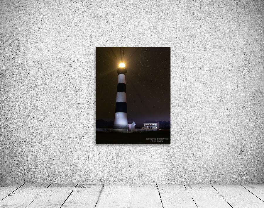 North Carolina Lighthouse Light Rays Vertical Wall Preview