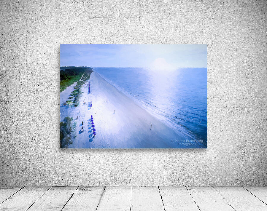 Royal Blue Beach Umbrellas  Wall Preview