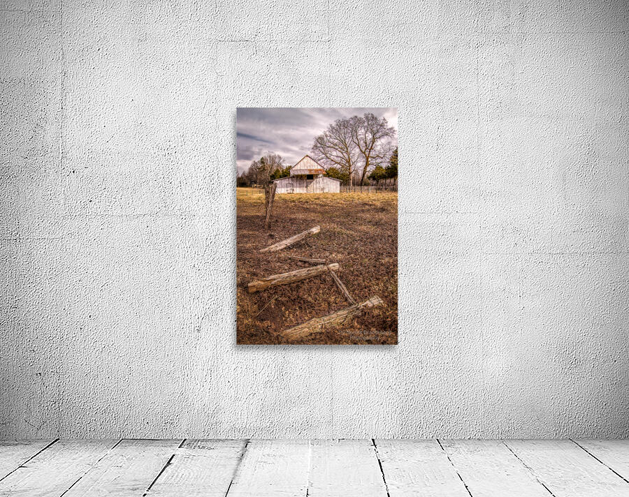 North Carolina Tobacco Barn in Winter Wall Preview