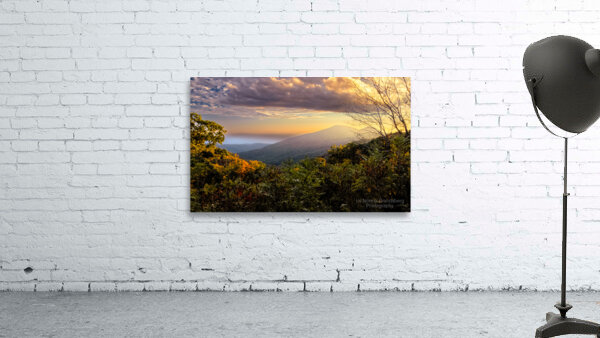 Virginia Blue Ridge Parkway Sunset Fog Wall Preview