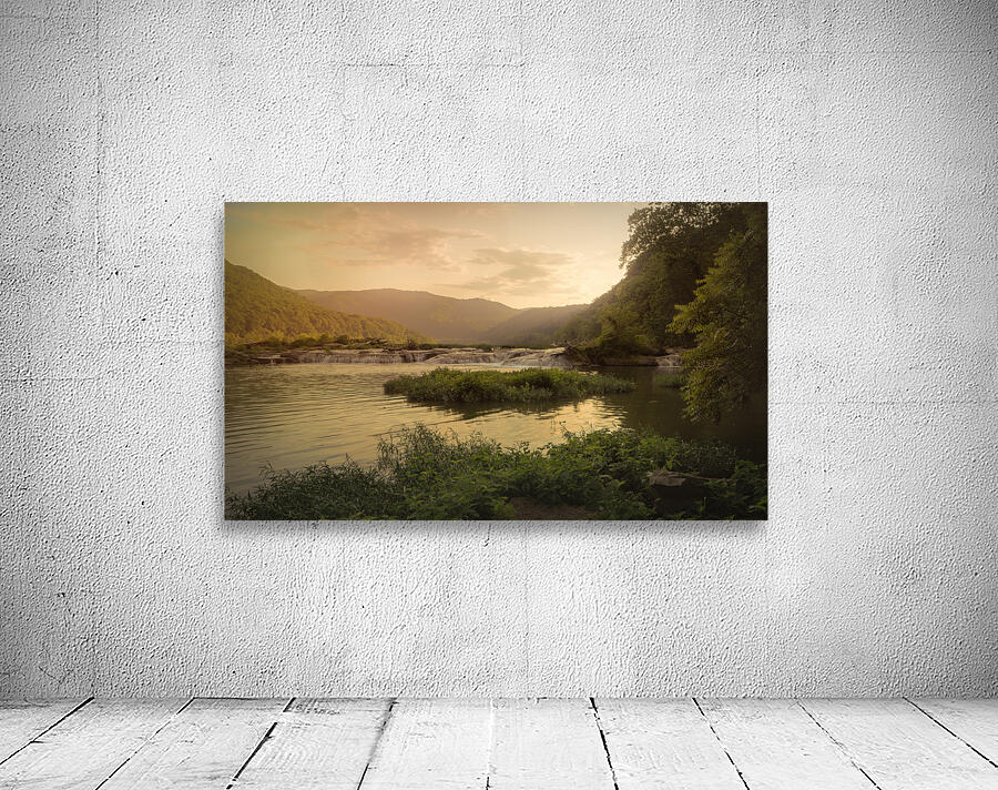 West Virginia New River Waterfalls at Dusk Wall Preview