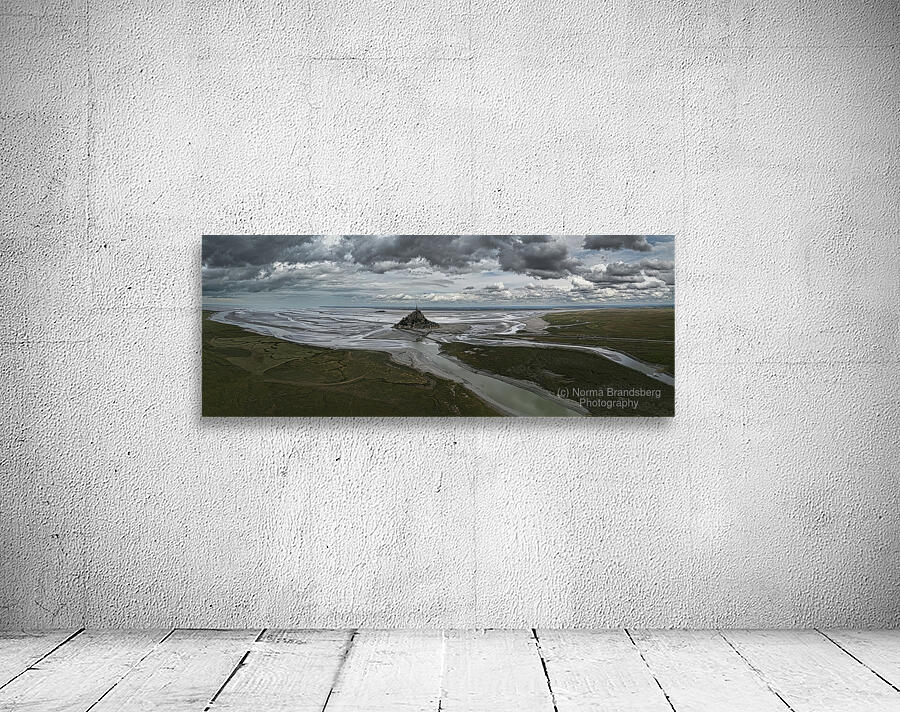 Mont  Saint Michel Overhead Panorama Wall Preview