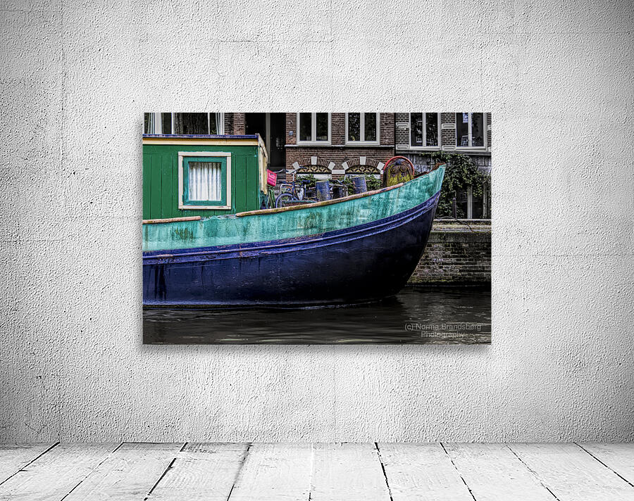 Amsterdam Canal Boat Wall Preview